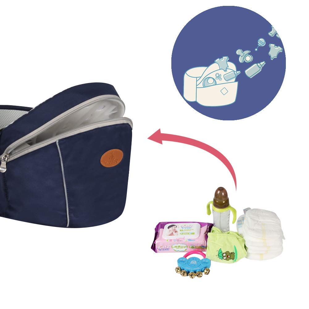 Waistband Extender Extension Belt with Adjustable Strap Buckle for HHOCN Baby Hip Seat Carrier Baby Waist Stool (Dark Blue)