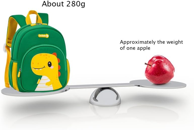 Padgene Toddler Harness Backpacks Safety Leash Kids Anti Lost Kindergarten Preschool Backpack Neoprene Lightweight Animal Schoolbag 3D Cartoon Dinasour Mini Travel Bag for Boys Girls