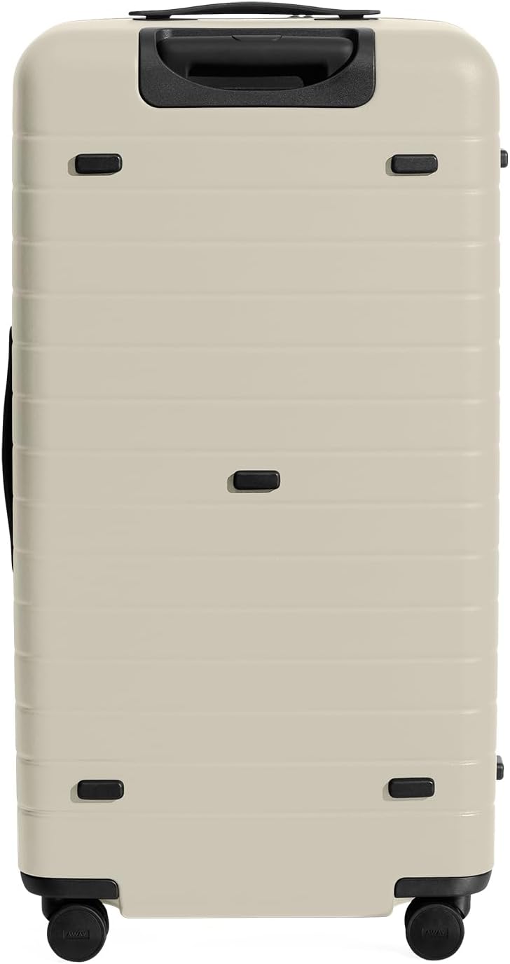 Away Large Trunk Luggage, 31 Inch Hardside Suitcase with Spinner Wheels, Lightweight & Durable, TSA Lock, Ideal for Long Trips, Salt White Matte