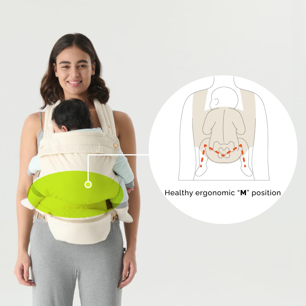 Ergonomic Baby Carrier for Newborns to Toddlers (7-35 lbs) with Adjustable Straps and Belt Bag – Comfortable, Versatile, and Stylish Babywearing Solution