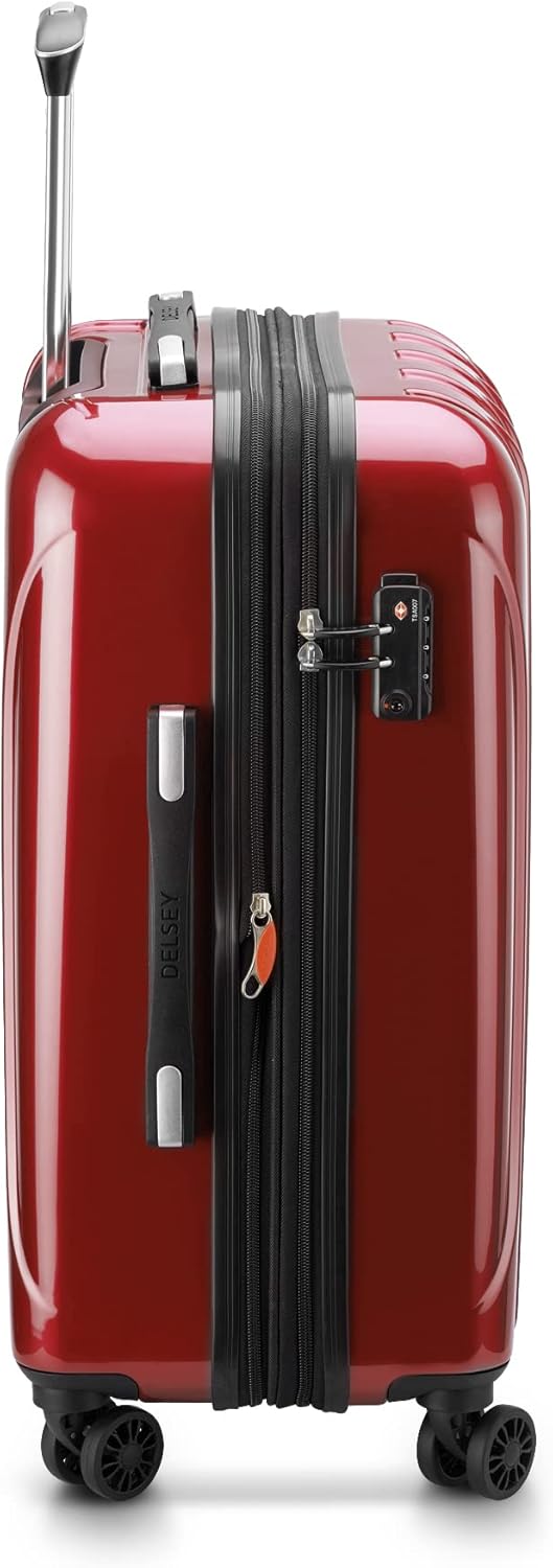 DELSEY PARIS Helium Aero Hardside Expandable Luggage with Spinner Wheels, Brick Red, 2-Piece Set (21/24)