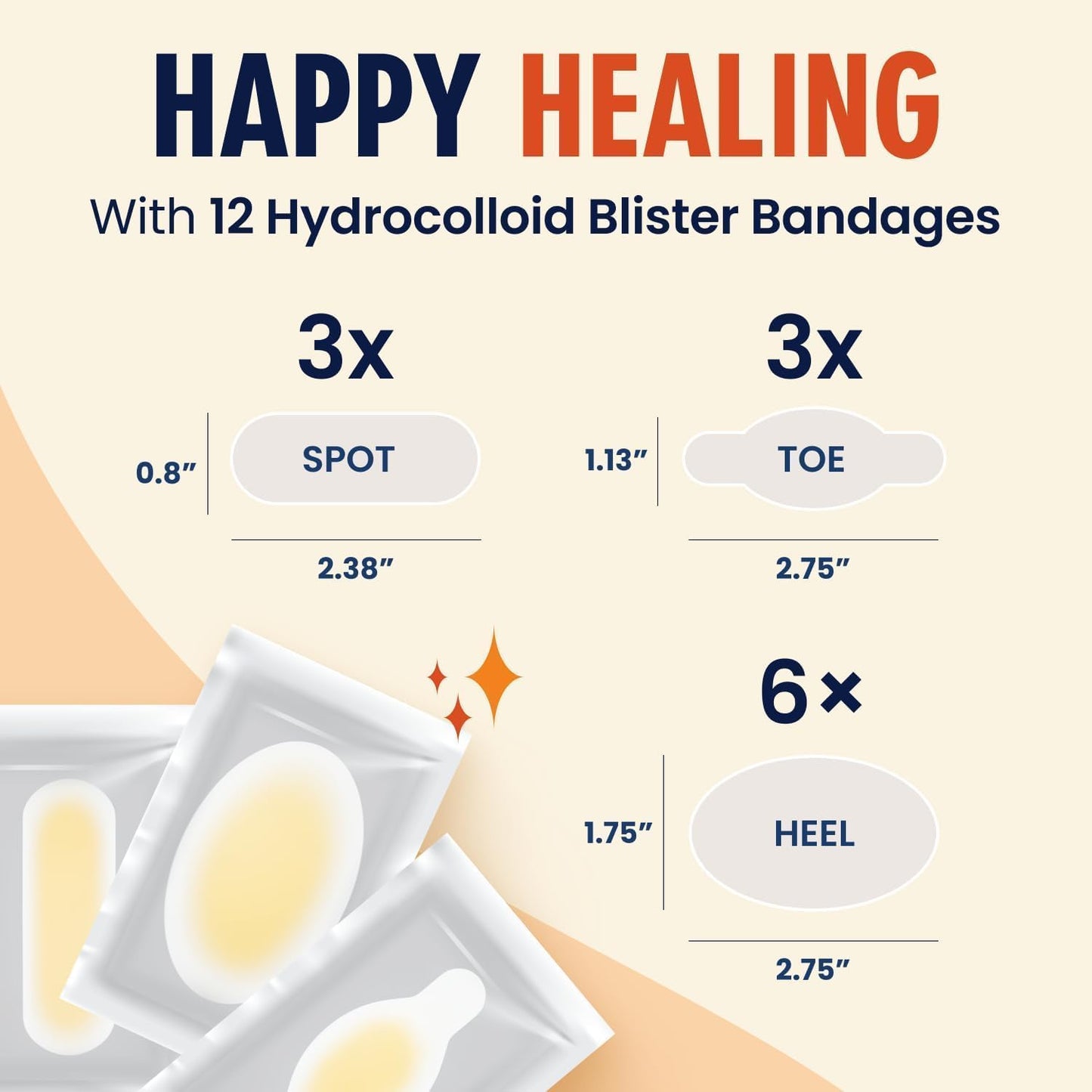 Dr. Frederick's Original Better Blister Bandages - 24 ct - Healing Blister Pads - Grab-N-Go - Water Resistant - 40% More Cushioning - Hydrocolloid - Feet, Toe, & Heel Blister Prevention - Variety Pack