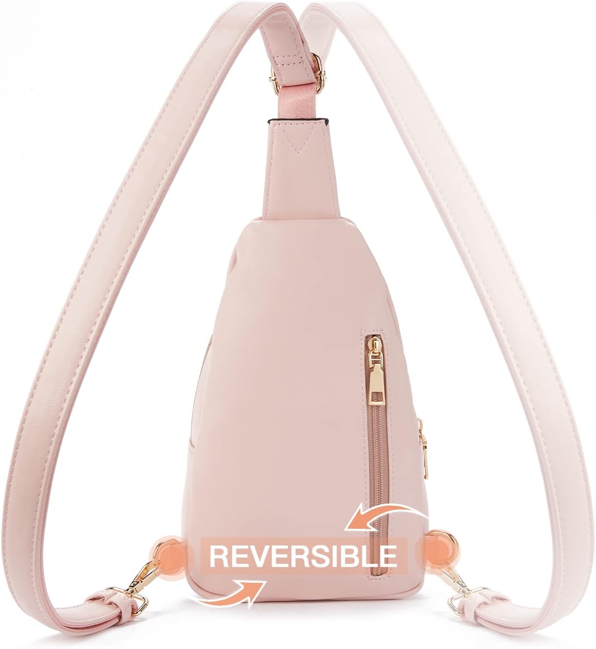 Telena Small Sling Bag for Women Leather Crossbody Fanny Packs Chest Bag for Women