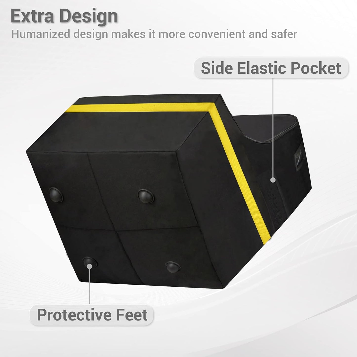 Car Seat Travel Bag - Padded, Comfortable, Durable, Roomy Gate Check Carseat Cover Backpack Fits 3-in-1,Convertible, Booster & Infant Car Seats for Airplane, Airport, Yellow