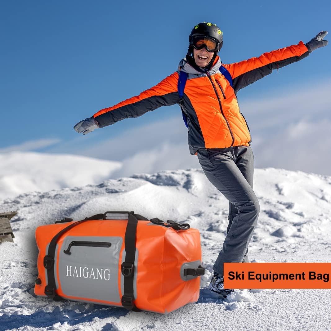 110L Waterproof Duffel Bag Travel Dry Bag, Large Capacity, Adjustable Thickened Straps and Handles, Zip Closure, Air Valve, Fully Waterproof, Perfect for Boating, Rafting, Motorcycle Kayaking