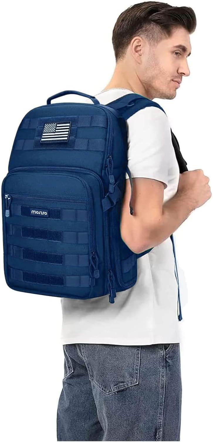 MOSISO Camera Backpack, DSLR/SLR/Mirrorless Tactical Camera Bag Case with Laptop Compartment Compatible with Canon/Nikon/Sony, Royal Blue