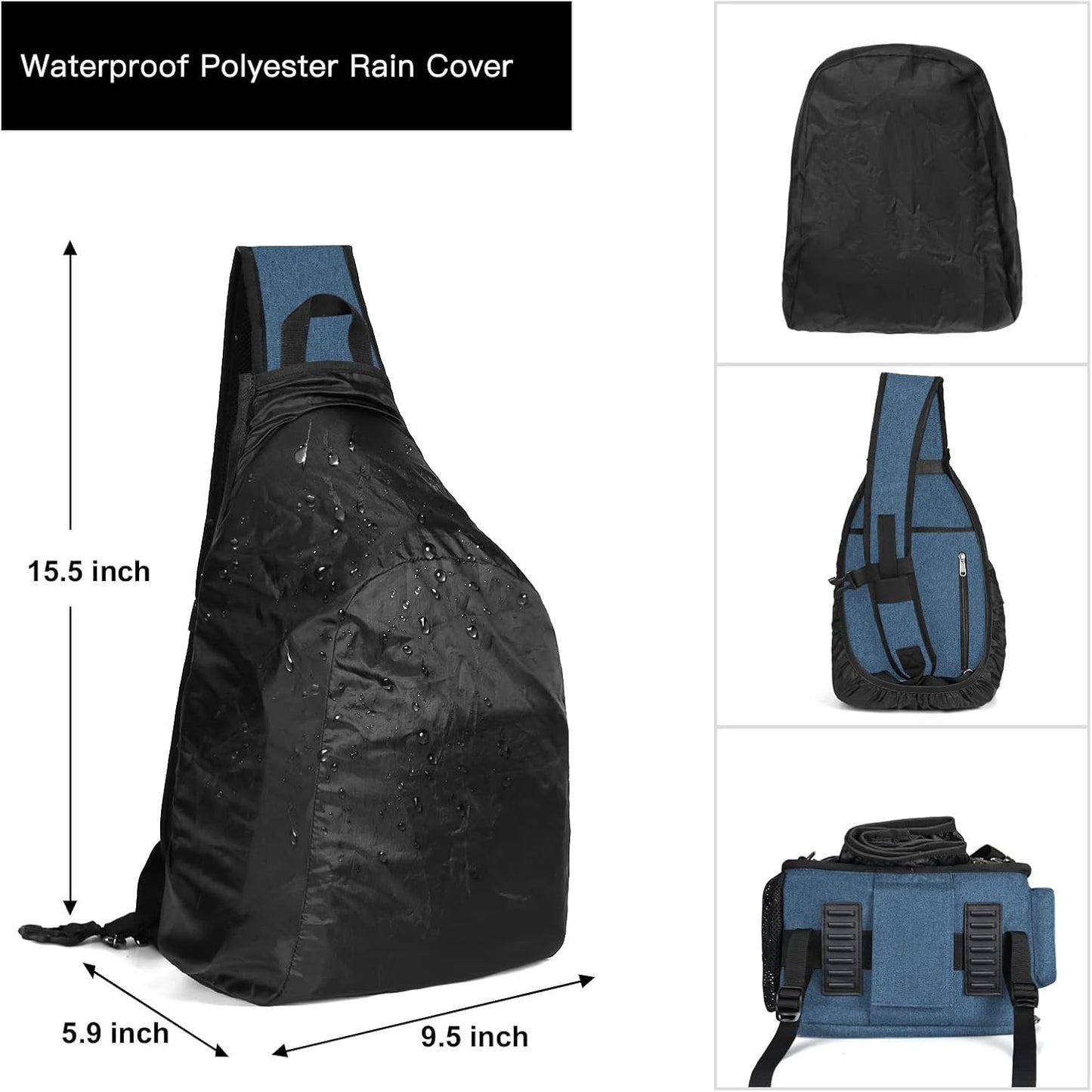 MOSISO Camera Bag Sling Backpack, DSLR/SLR/Mirrorless Full Open Camera Case with Tripod Holder&Rain Cover&Modular Insert, Photography Backpack Compatible with Canon/Nikon/Sony/Fuji, Teal Blue