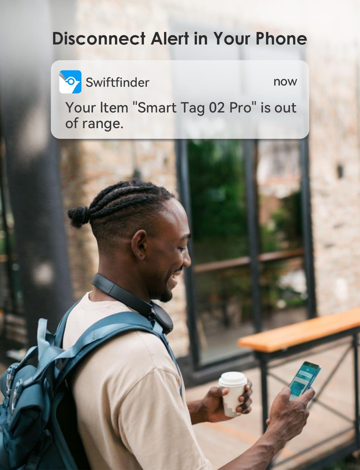 Keys and Phone Finder, Bluetooth Tracker Locator for Keys, Bags, Wallets and More, Up to 300 ft Range, Replaceable Battery, Water-Resistant, iOS and Android Compatible, 4 Pack