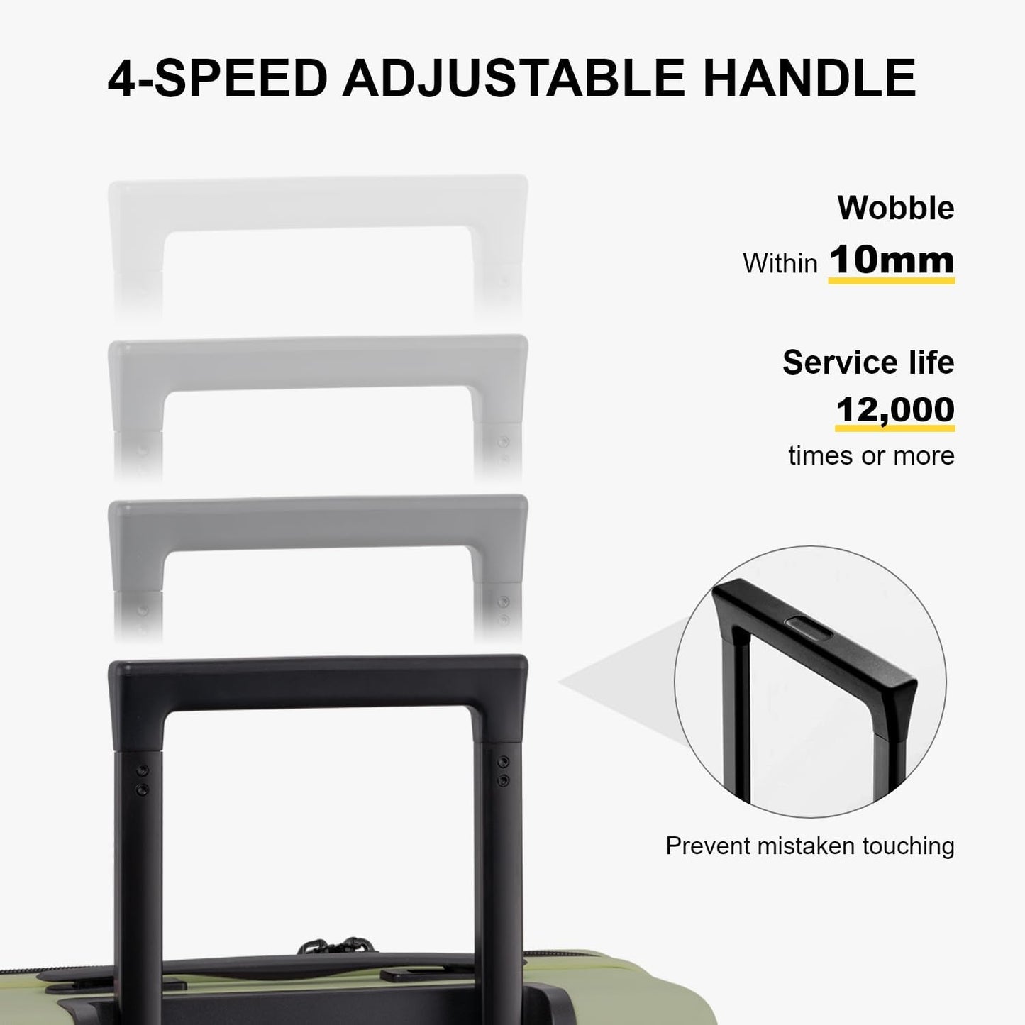 LEVEL8 Carry on Luggage Airline Approved with Spinner Wheels, Lightweight Luminous Textured Travel Bags for Women Men, Tsa Lock Cabin Suitcase, 20 Inch, Pickle Green