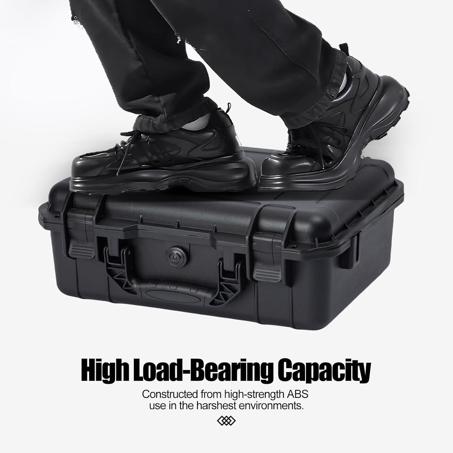 Hard case Waterproof Hard Case with DIY Customizable Foam Insert Portable Protective Case with Knife for Camera Drones Equipments Tools Test Instruments 16.9''x13.7''x5.9''