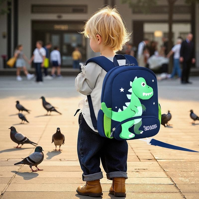 Padgene Toddler Backpacks Kids Preschool Backpack Waterproof Neoprene Animal Schoolbag Lunch backpack 3D Cartoon Mini Travel Bag for Boys Girls Ages 3-5