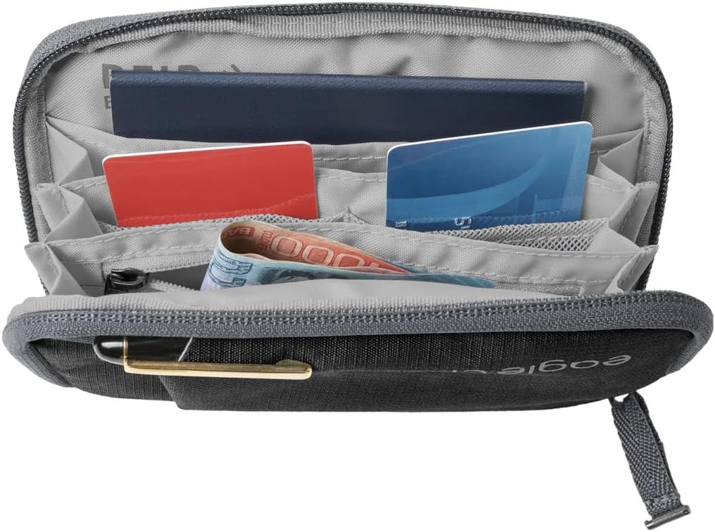 Eagle Creek Stash RFID Passport Wallet – Slim Travel Organizer with RFID Blocking – Secure Storage for Passport, Cards & Cash – Lightweight & Water-Resistant – Unisex – Black