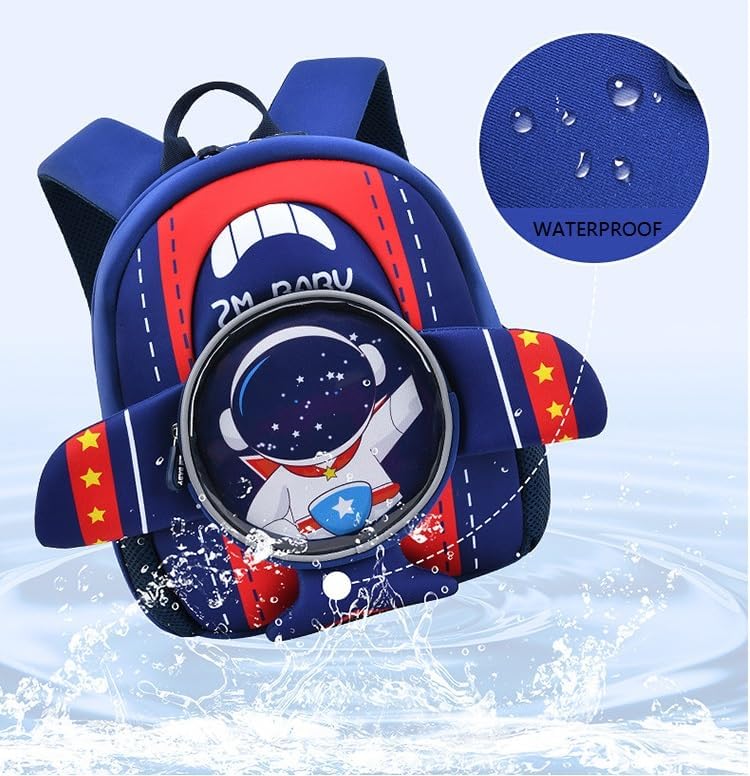 Padgene Toddler Backpacks Kids Preschool Backpack Waterproof Neoprene Animal Schoolbag Lunch backpack 3D Cartoon Mini Travel Bag for Boys Girls Ages 3-5