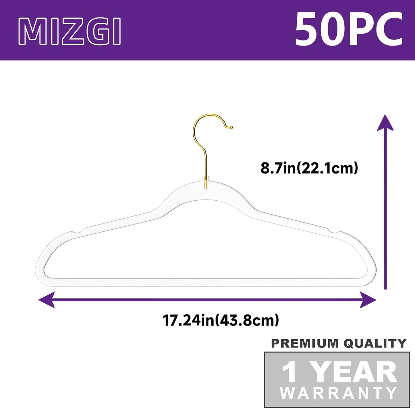 Premium Clear Invisible Acrylic Hangers,Crystal Plastic Hangers,Clear Hanger 50 Pack Ultra Slim & Space Saving Suit Hanger for Coats, Pants & Dress Clothes