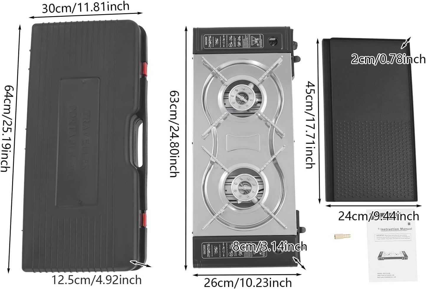13.39 In Butane Camping Stove, Camping Stove With Portable Case, Portable Camping Stove, For Camping Trips, Gatherings, Or Other Outdoor Cooking