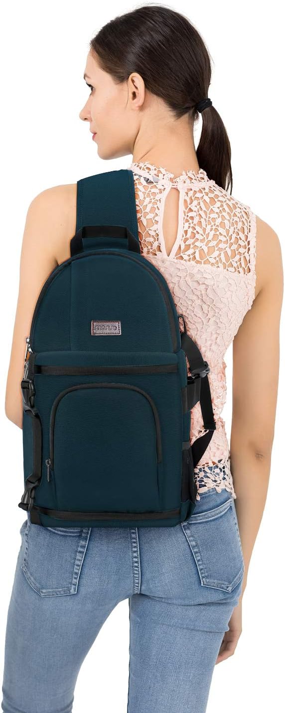 MOSISO Camera Sling Bag, DSLR/SLR/Mirrorless Camera Backpack Case Shockproof Photography Backpack with Tripod Holder & Removable Modular Inserts Compatible with Canon/Nikon/Sony/Fuji