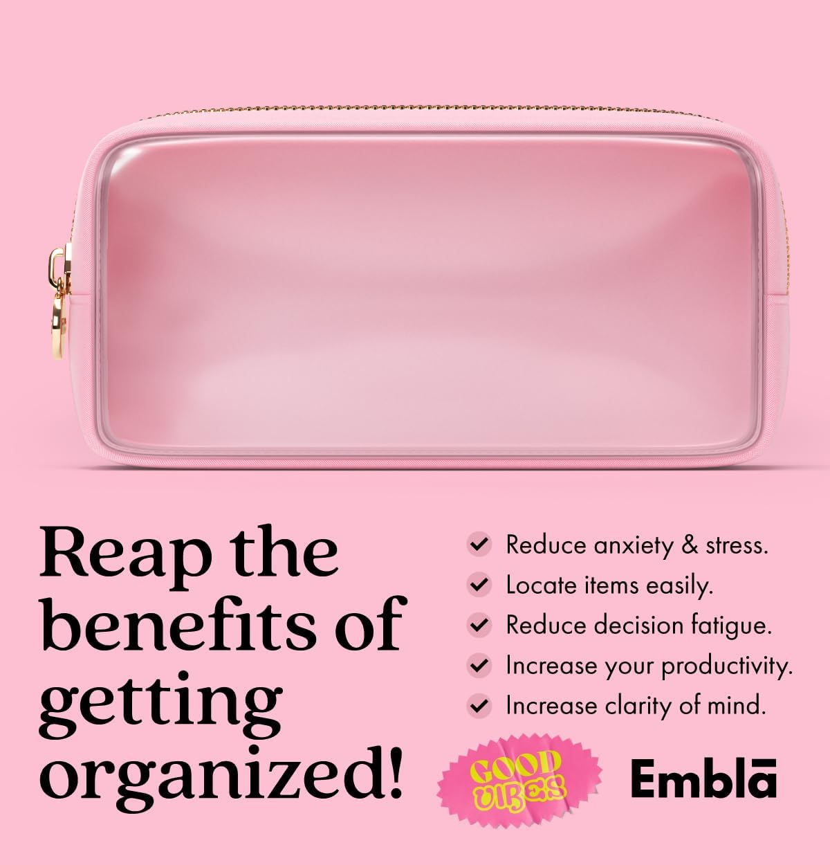 Clear Makeup Bag Zipper Pouch, Transparent Cosmetic Case Organizer, TSA Approved Travel Toiletry Case, Travel Accessories Essentials Makeup Tote for Women, Small Cute Make up Bag for Purse - Flamingo