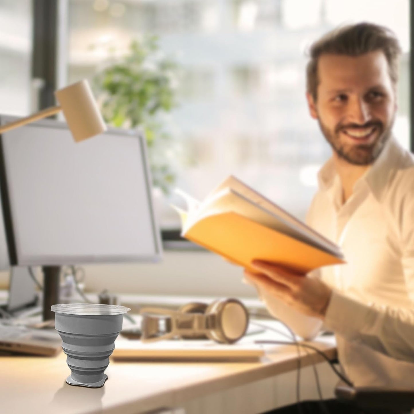 200ML Collapsible Cup - Silicone Foldable Cup-Expandable Folding Drinking Cup -Reusable Portable Mugs Cup For Travel, Camping, Hiking, Holiday Vacation, Outdoor Sports