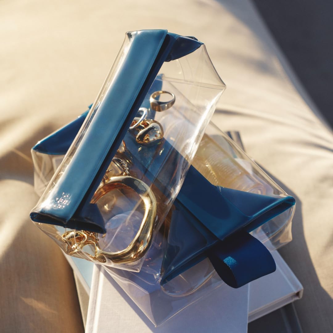 Cadence Parcel - Clear Kit with Magnetic Closure - Durable and Leak-Resistant Travel Toiletry Kit - TSA-Compliant & Modular Design - Hygiene Bag for Travel Essentials - .5 Qt - Pebble