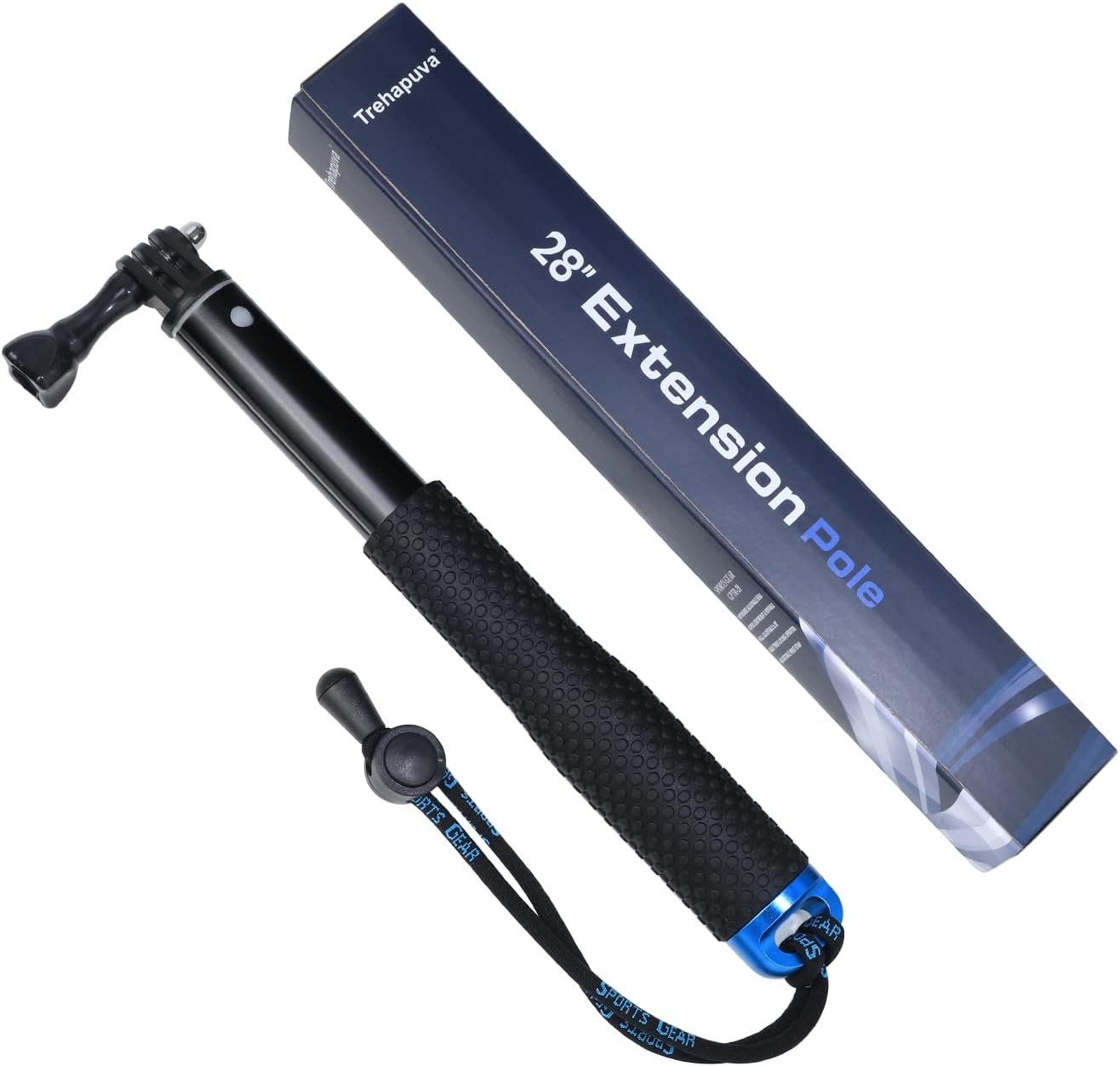 28” Extension Selfie Stick Compact Handle Grip Adjustable Pole Waterproof Monopod Accessories Compatible with GoPro Hero 13 12 11 10 9 8 7 6 Insta360 AKASO DJI Osmo Action Camera and More