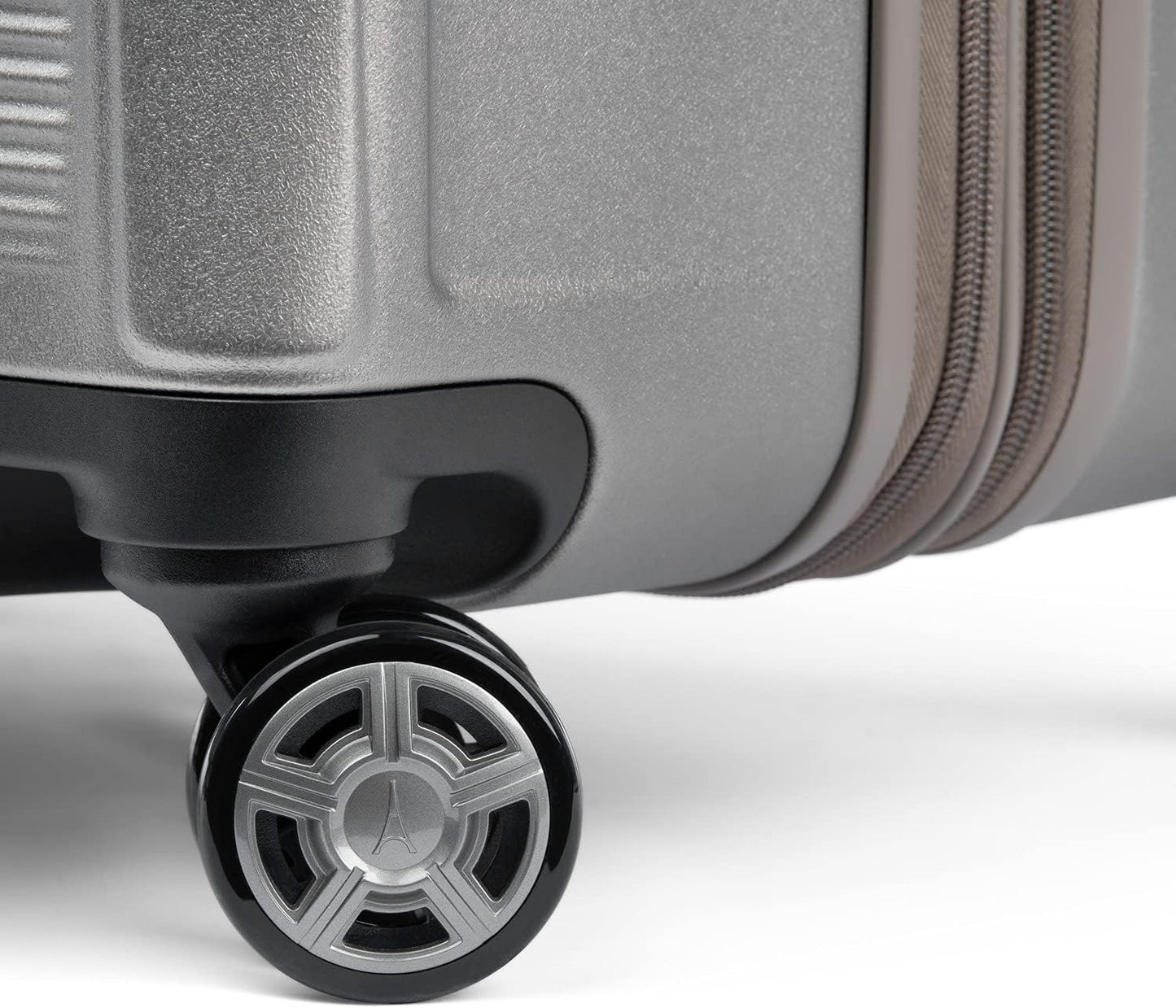 Travelpro Platinum Elite Hardside Expandable Checked Luggage, 8 Wheel Spinner, TSA Lock, Hard Shell Polycarbonate Suitcase, Metallic Sand, Checked Medium 25-Inch