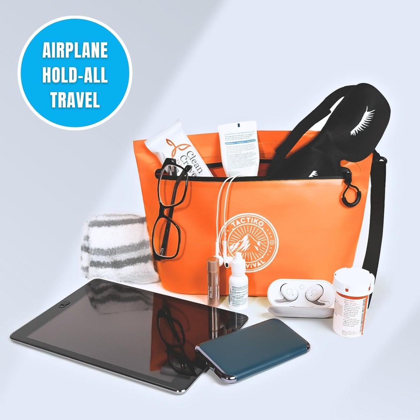 3-Pack Tactiko Heavy-Duty Splash Water Resistant Zipper Pouches - 3 L Hold-All Organizers for Dry Bags, Travel Bags (3, Yellow/Orange/Gray)