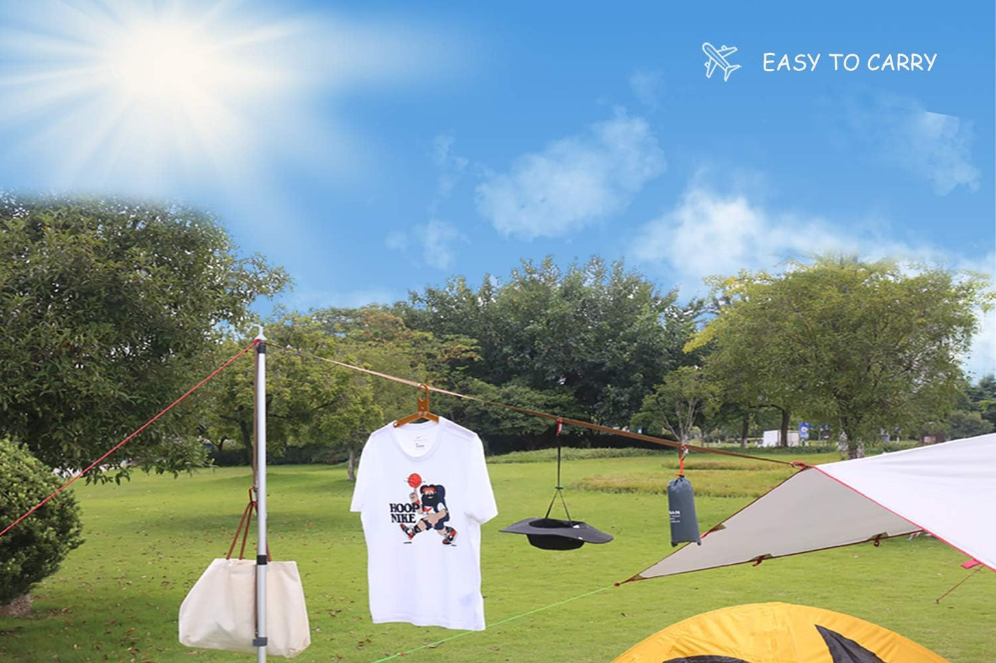 Hikeman Travel Hangers Metal Heavy Duty Folding Hangers for Wet Clothes Portable Space Saving Travel Accessories for Camping Cruise Hotel (3, Green)