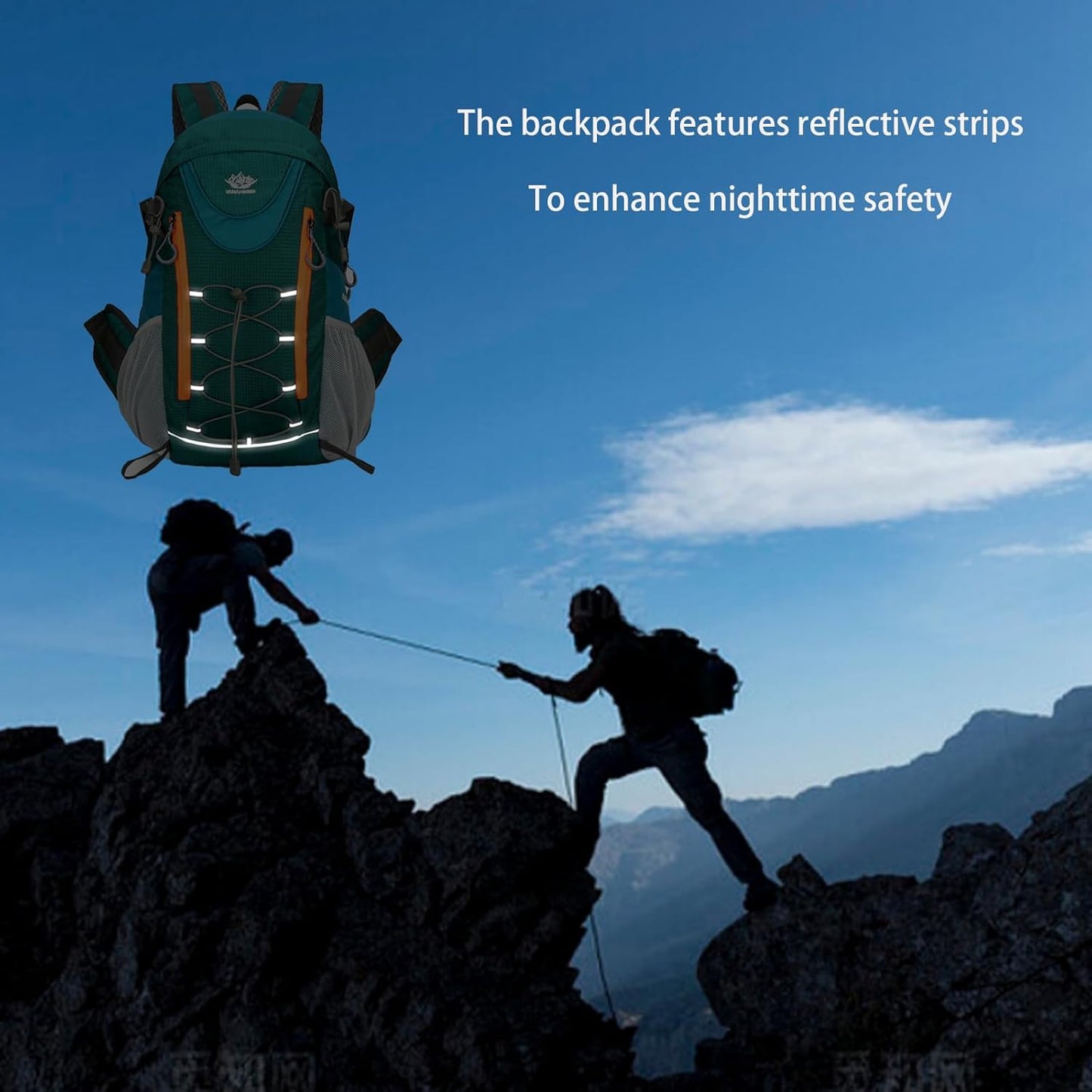 35L Hiking Backpack, Camping Backpack for Adventures, Green