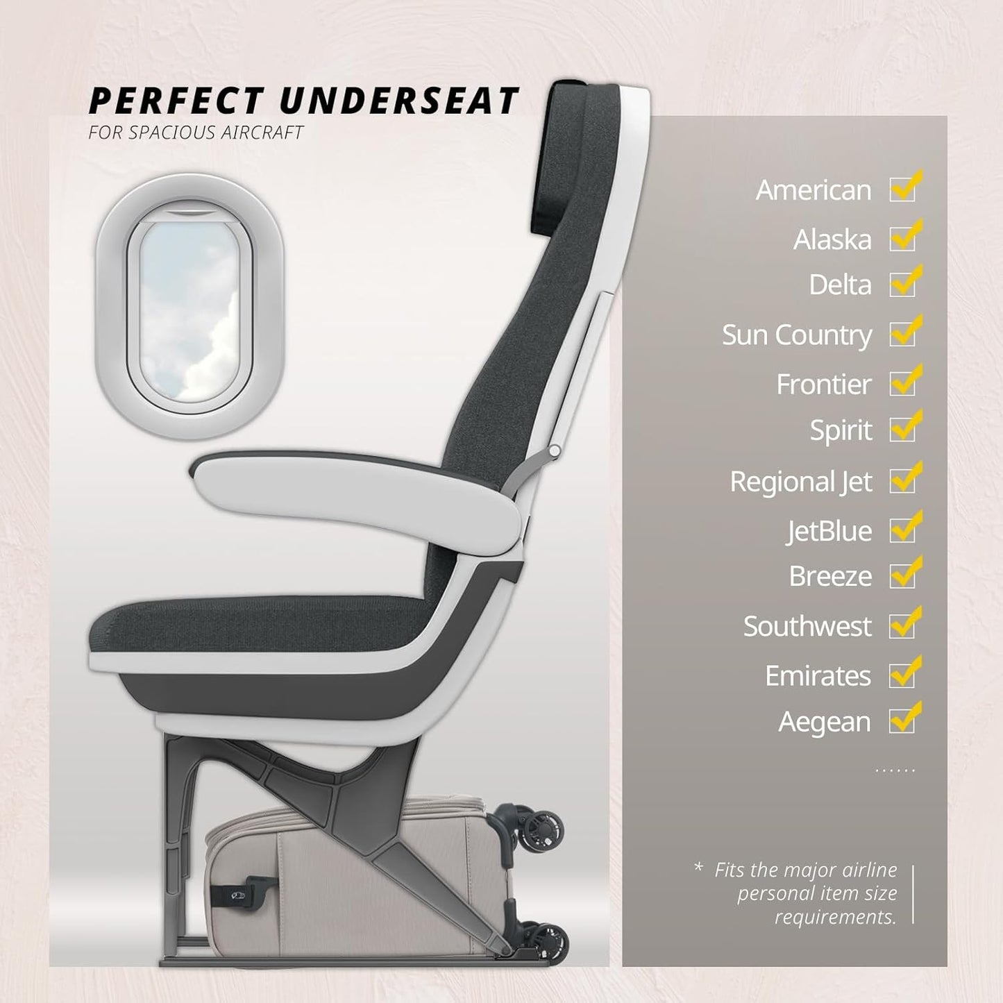 Verage Underseat Carry On Luggage with Wheels, 14.5-Inch Spinner Small Suitcase, Softside Lightweight Travel Bag for Men and Women, Airplane Carry On Bag, Pebble Gary