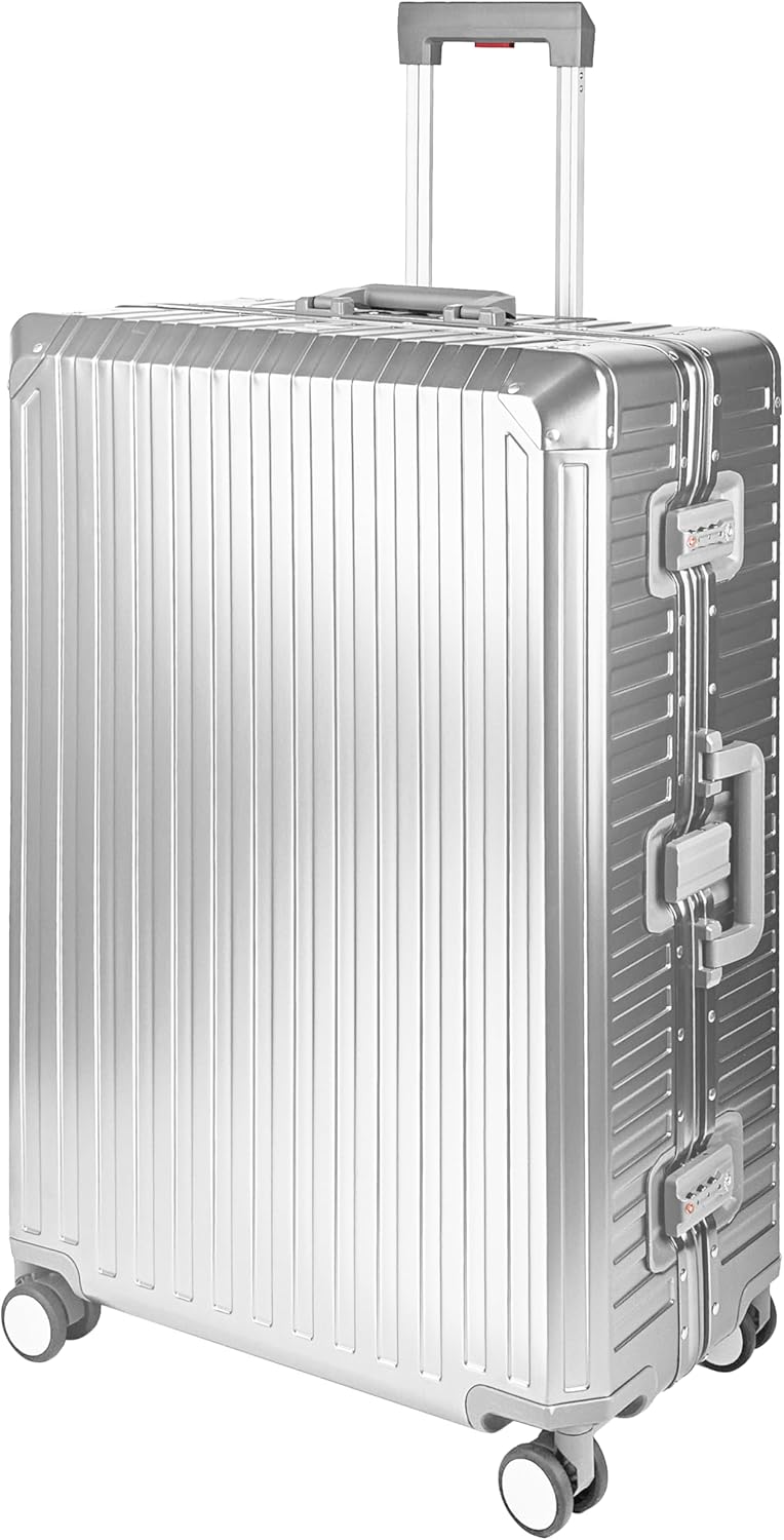 X2 All Aluminum Luggage Suitcase 3 Sizes (20",26",29") TSA Lock Carry On Silver (Double Set 20" & 29")