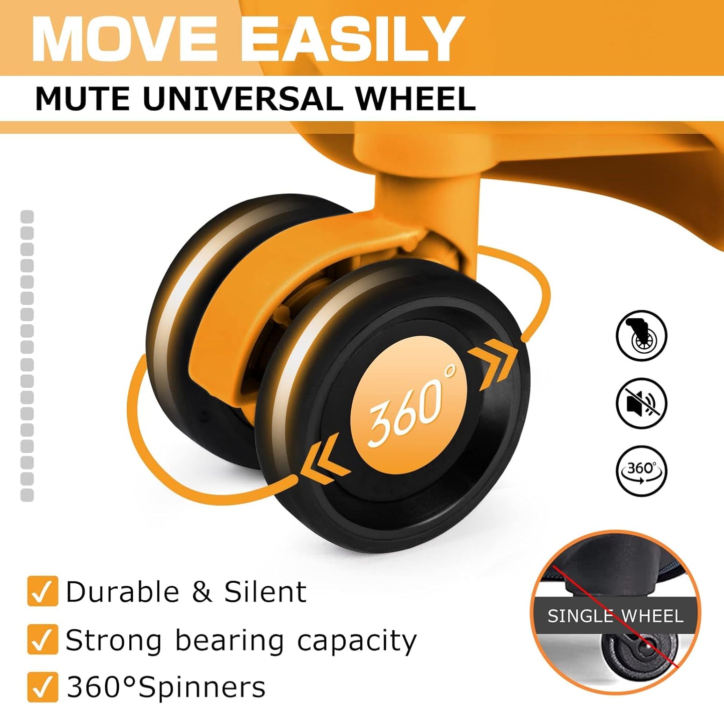 AnyZip Luggage Aluminium Frame Suitcase PC ABS Hard Shell TSA Lock No Zipper 24In Orange