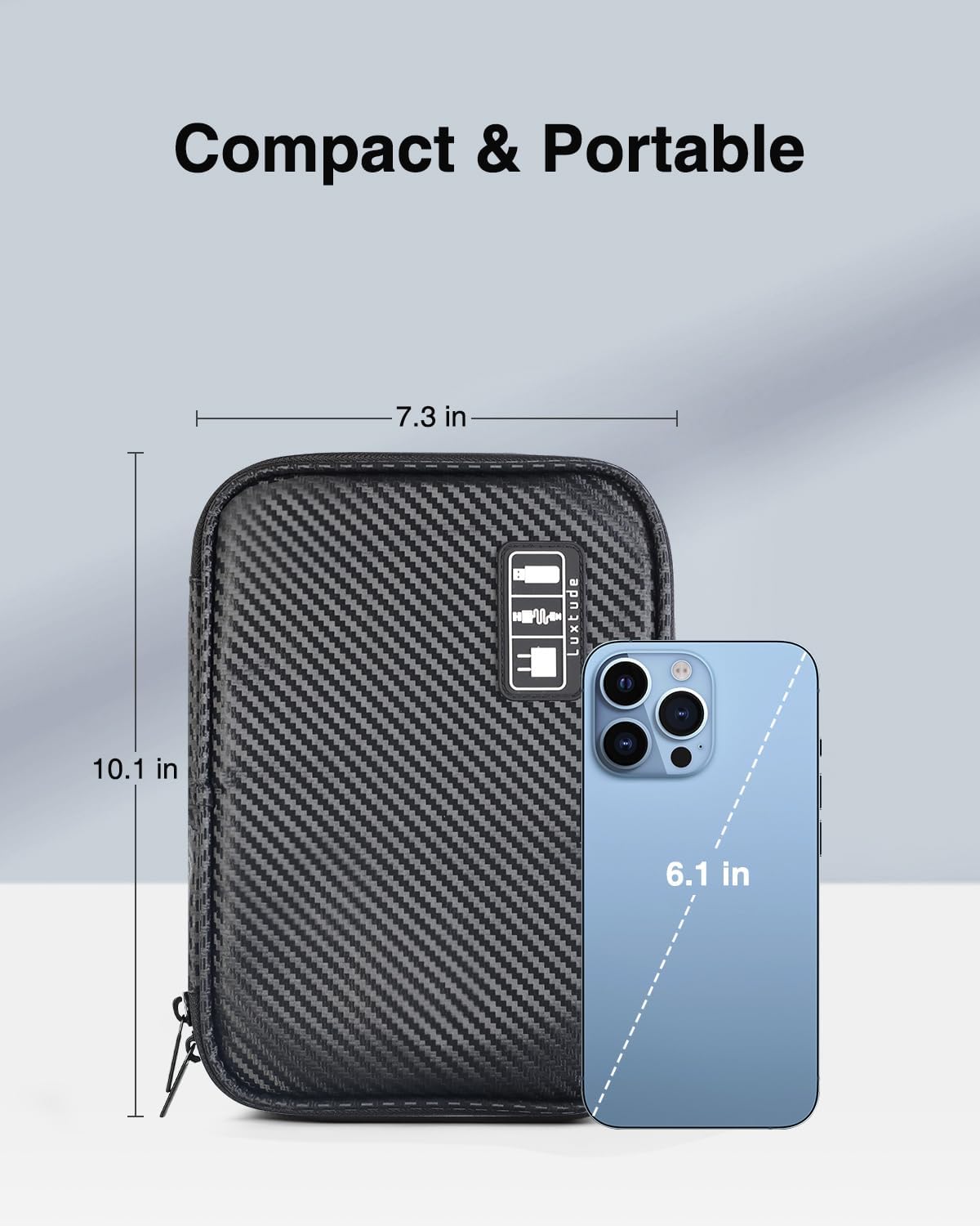 Luxtude Cord Organizer Travel, Cable Organizer Bag, Portable Electronics Organizer, Travel Essentials for Cord Storage/Charger Storage/Cable Storage