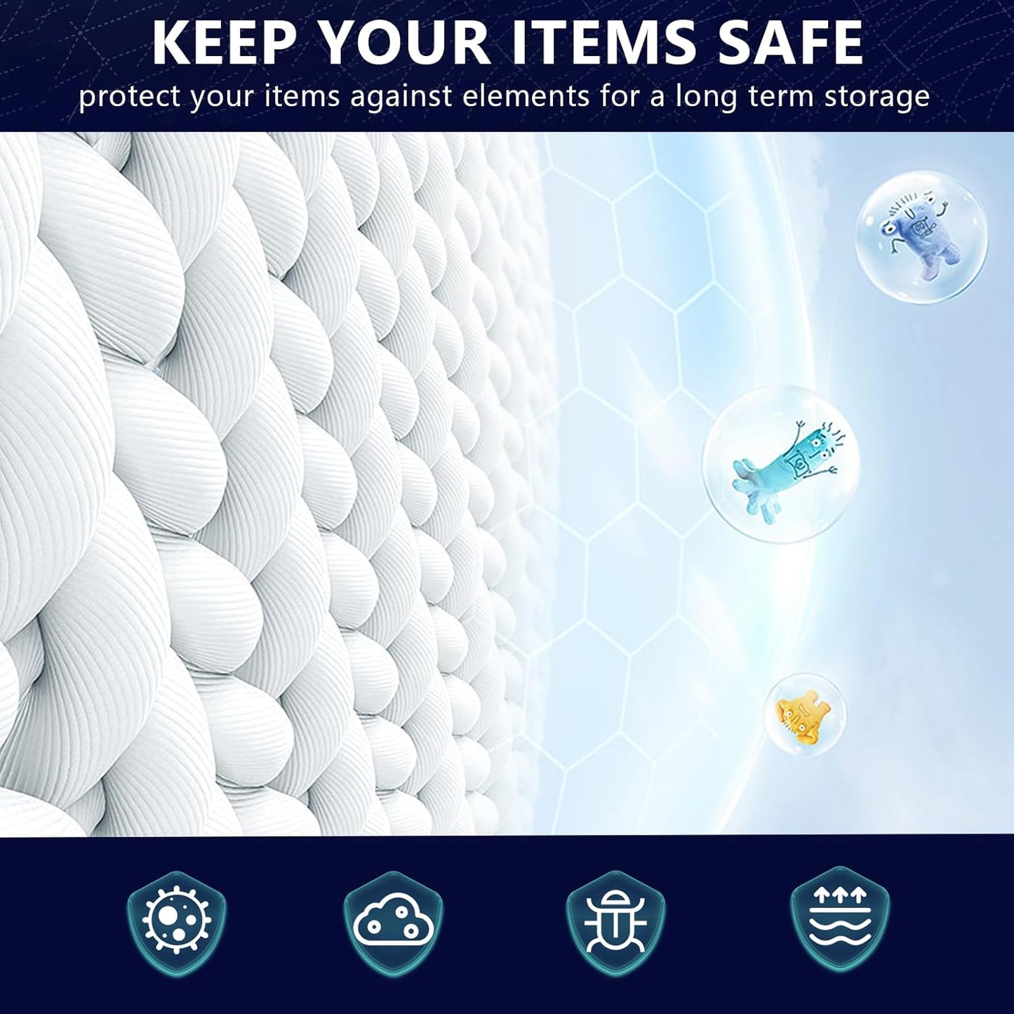 Vacuum Storage Bags for Blankets and Comforters 8 Jumbo Vacuum Seal Bags for Clothing Blankets Bedding with Electric Pump Compression Bag for Travel Luggage Jumbo Space Saver Storage Bag