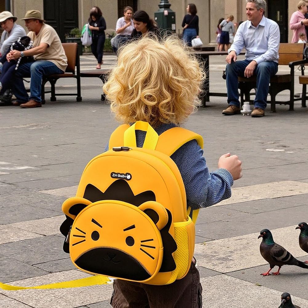 Padgene Toddler Backpacks Kids Preschool Backpack Waterproof Neoprene Animal Schoolbag Lunch backpack 3D Cartoon Mini Travel Bag for Boys Girls Ages 3-5