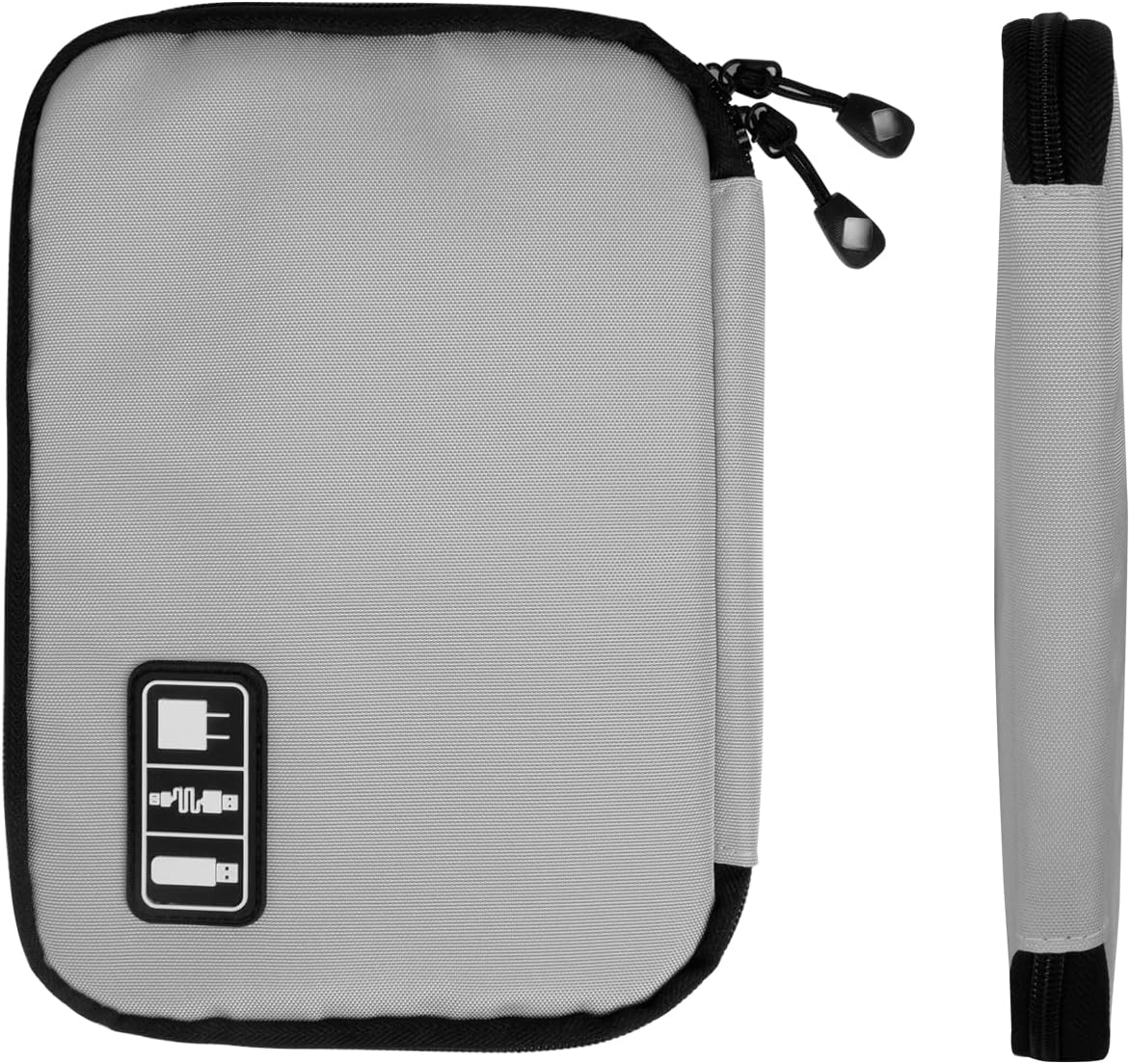 Electronics Organizer Travel Case,Electronic Accessories Storage Bag,Portable Waterproof Cable Organizer Bag,Travel Cord Organizer Bags for Small Charging Cord Storage,SD Card-Grey Green