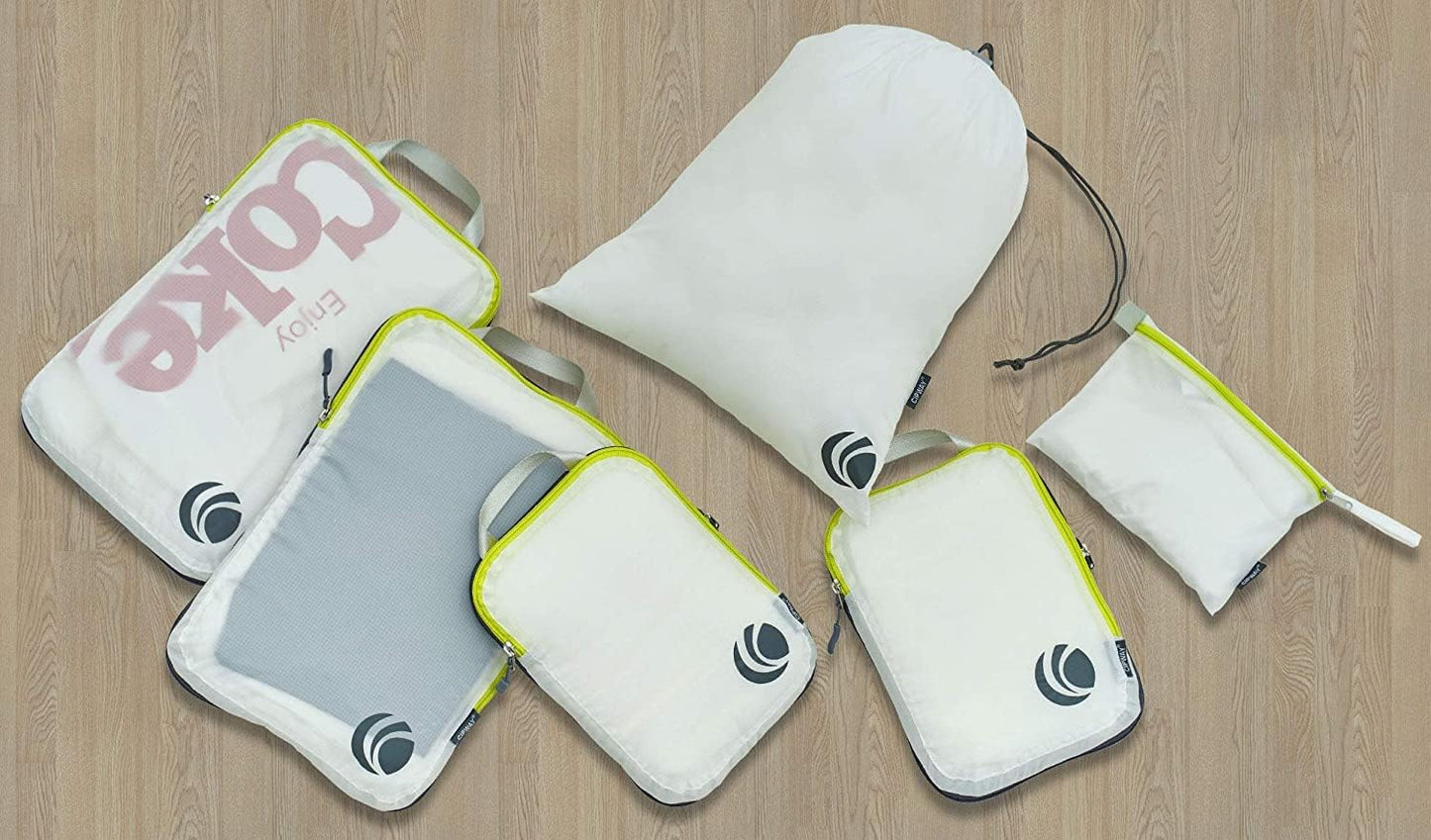 Cipway Compression Packing Cubes Set, Ultralight Expandable Travel Packing Organizers for Carry on Luggage (White 6pcs)