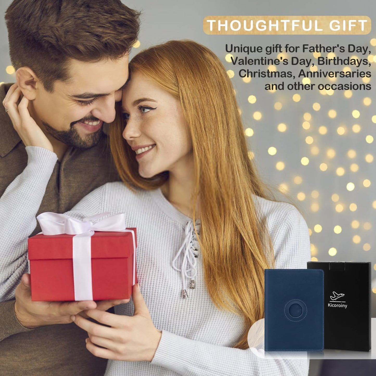 Passport Holder for Men Women Travel, Real Leather Passport Wallet, Handmade Passport Cover Case with Airtag Slot, Travel Must Haves Essentials Accessories Birthday Gifts (Crazy Horse, Blue)