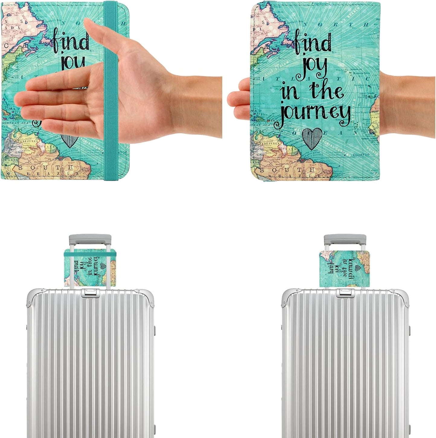 ZOPPEN Passport Holder Wallet, Passport Cover Travel Wallet Women Travel Essentials Accessories Document Organizer Travel Must Haves Rfid Blocking Cover Case for Women and Men, Map