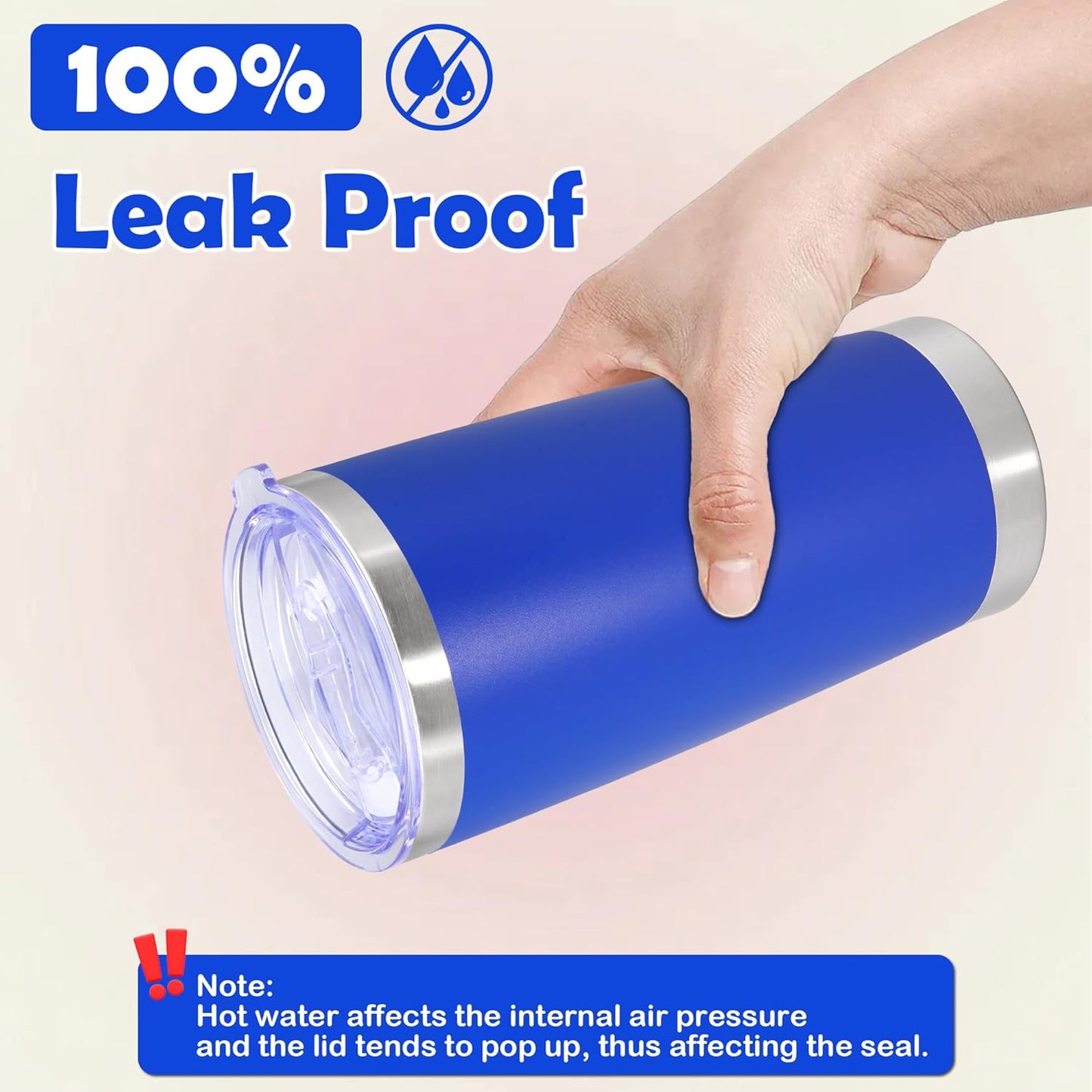 20oz Tumbler Bulk Stainless Steel Tumbler Cup with Lid Vacuum Insulated Double Wall Travel Mug, Durable Powder Coated Travel Coffee Tumbler Mug for Hot & Cold Drinks, Dark Blue,12 Pack