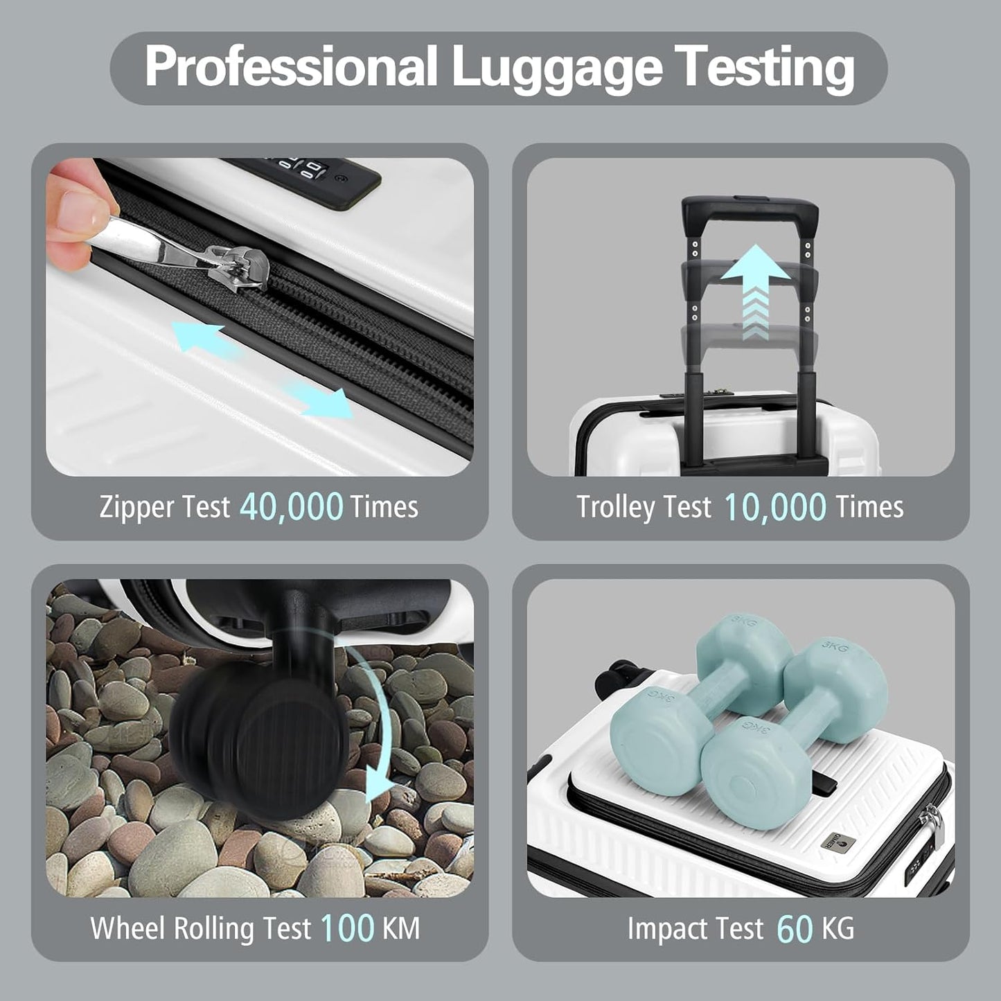 20 Inch Luggage with Spinner Wheels,Expandable Front Opening Suitcase 100% PC Hard Shell TSA Lock, Smooth Rolling Wheels, Lightweight Travel for Men and Women, Y03 Yellow Slightly Larger