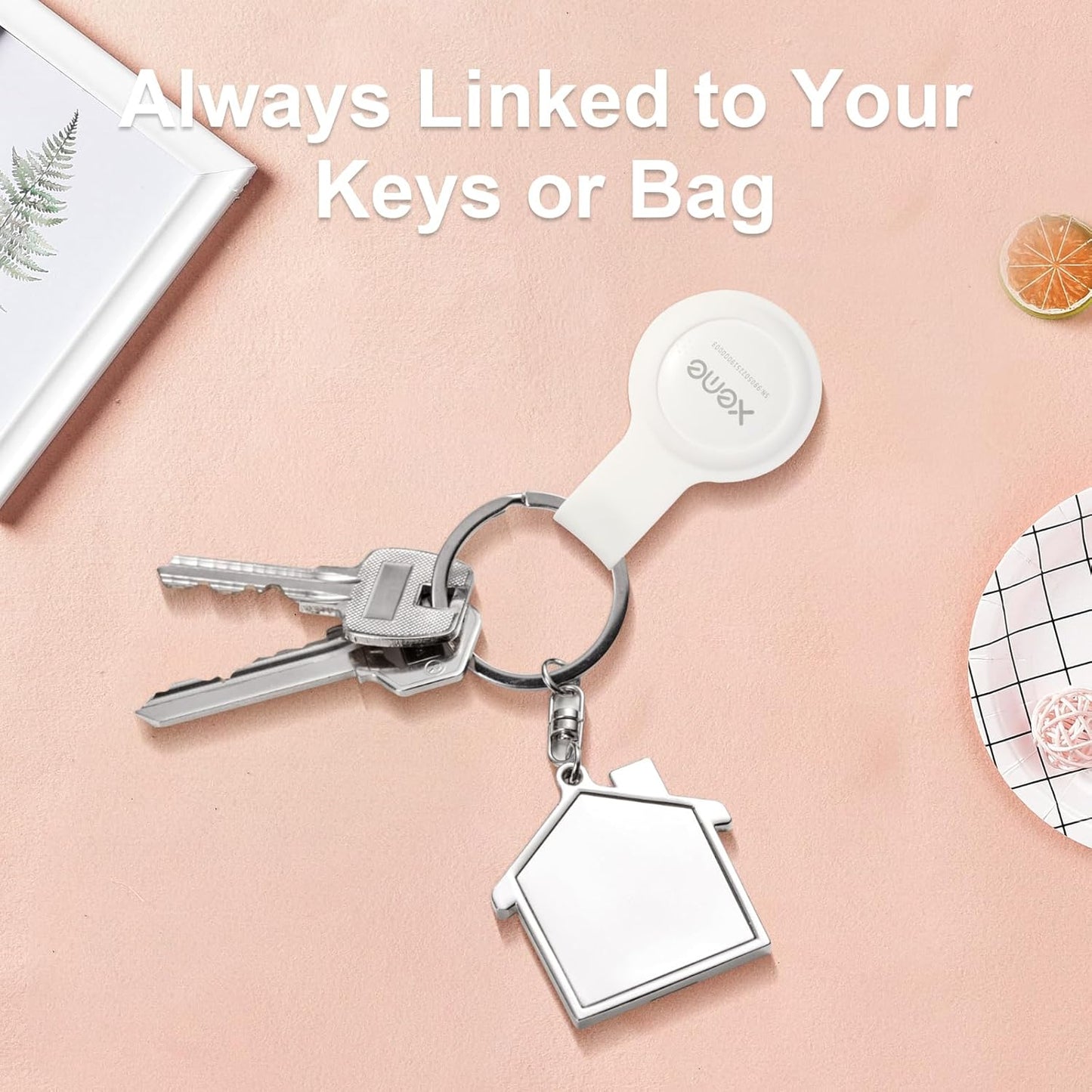 Key Finder, Bluetooth Tracker Locator Pairs with Apple Find My (iOS only), Item Locator Smart Tracker Tag for Keys/Luggage/Wallet, etc. (WHITE-1PCS)
