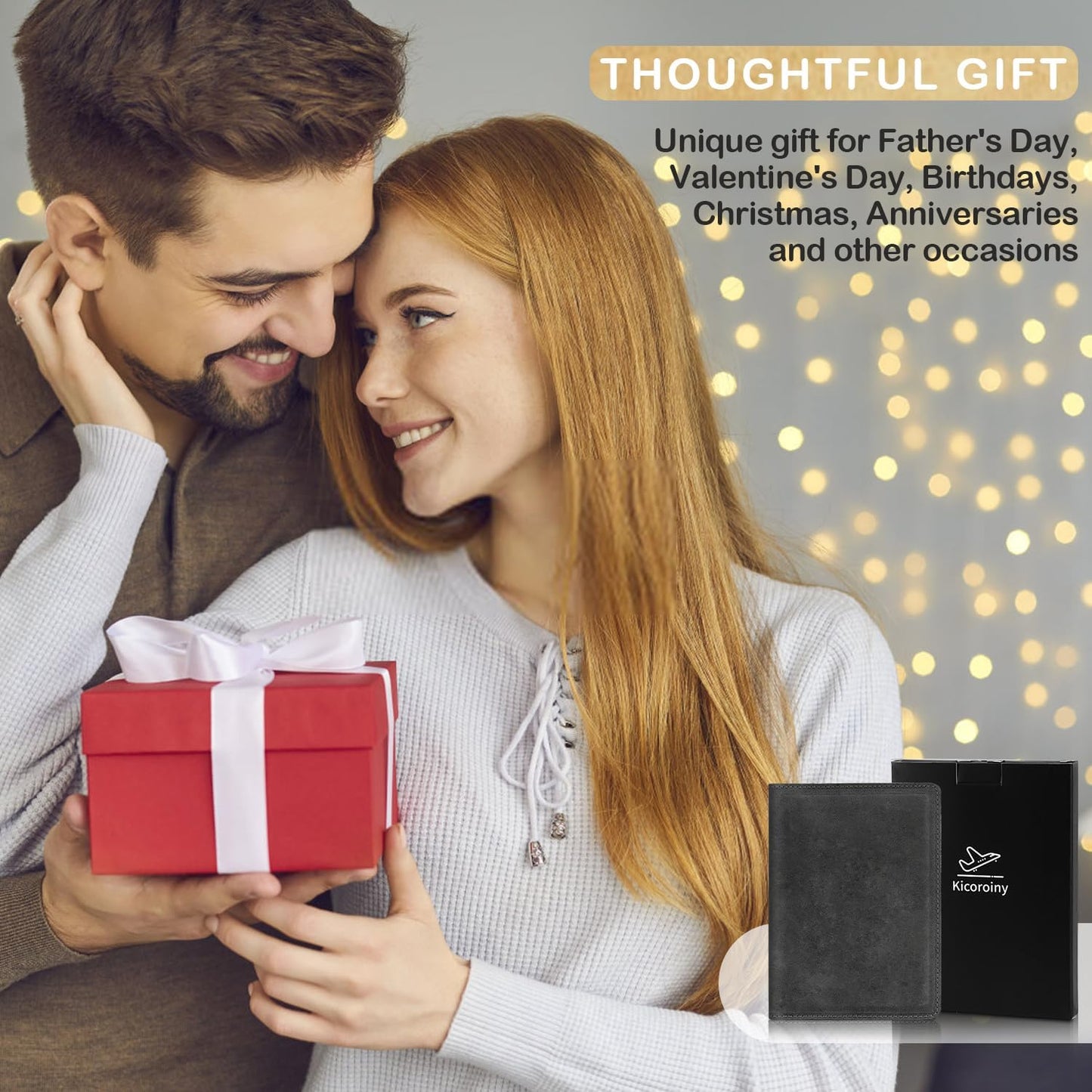 Real Leather Passport Holder for Men and Women Travel, Handmade Passport Wallet, Passport Cover Case, Travel Must Haves Travel Essentials Accessories Birthday Gifts (Crazy Horse, Gray)