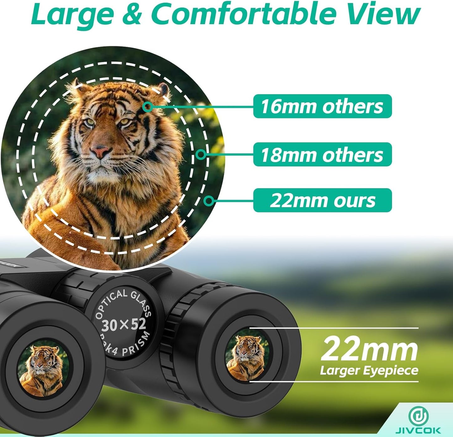 30x52 Binoculars for Adults - HD High Powered Binoculars with Phone Adapter and Tripod, Waterproof & Large View Telescope for Bird Watching, Hunting, Stargazing, Hiking, Travel, Sports