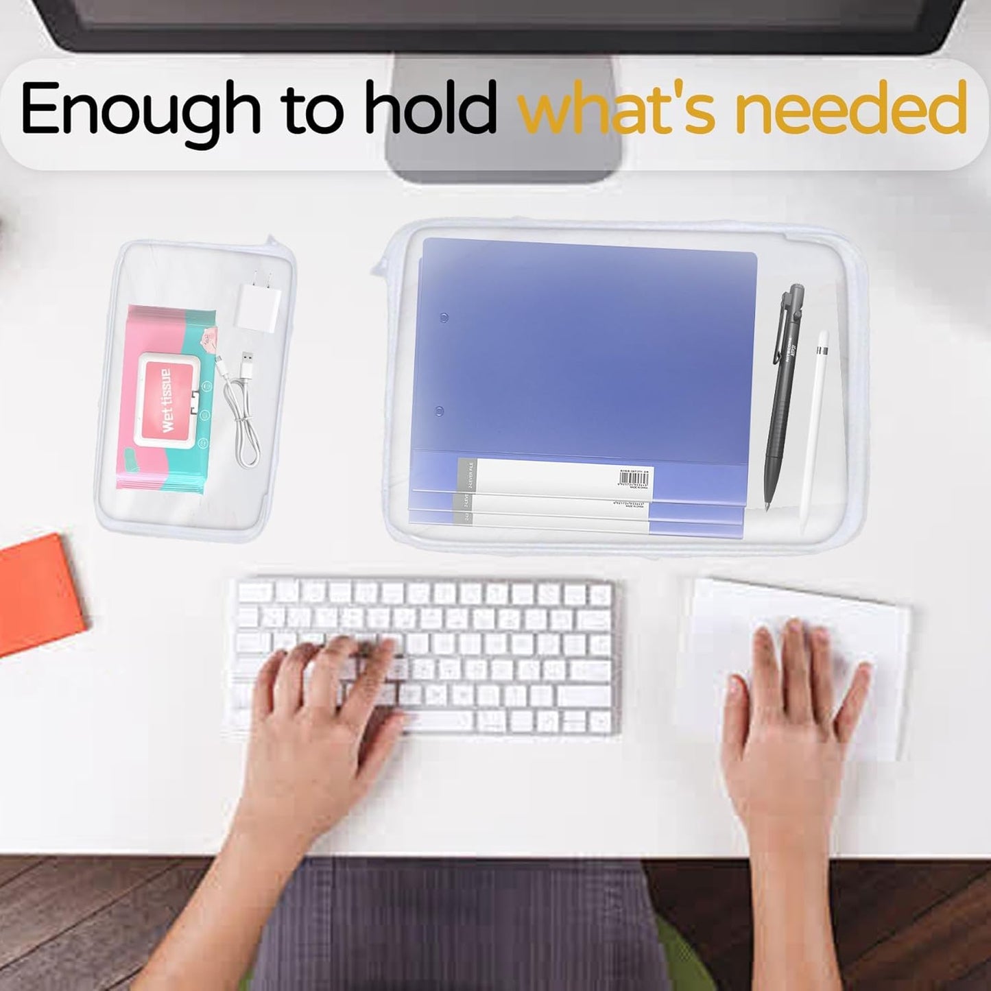 3PCS Zippered Transparent Cases for Snacks,Portable Waterproof Cosmetic Bag with Zipper,Clear Hard Shell Zipper Case for Cosmetic Storage, Putting Snacks, Pencil Case