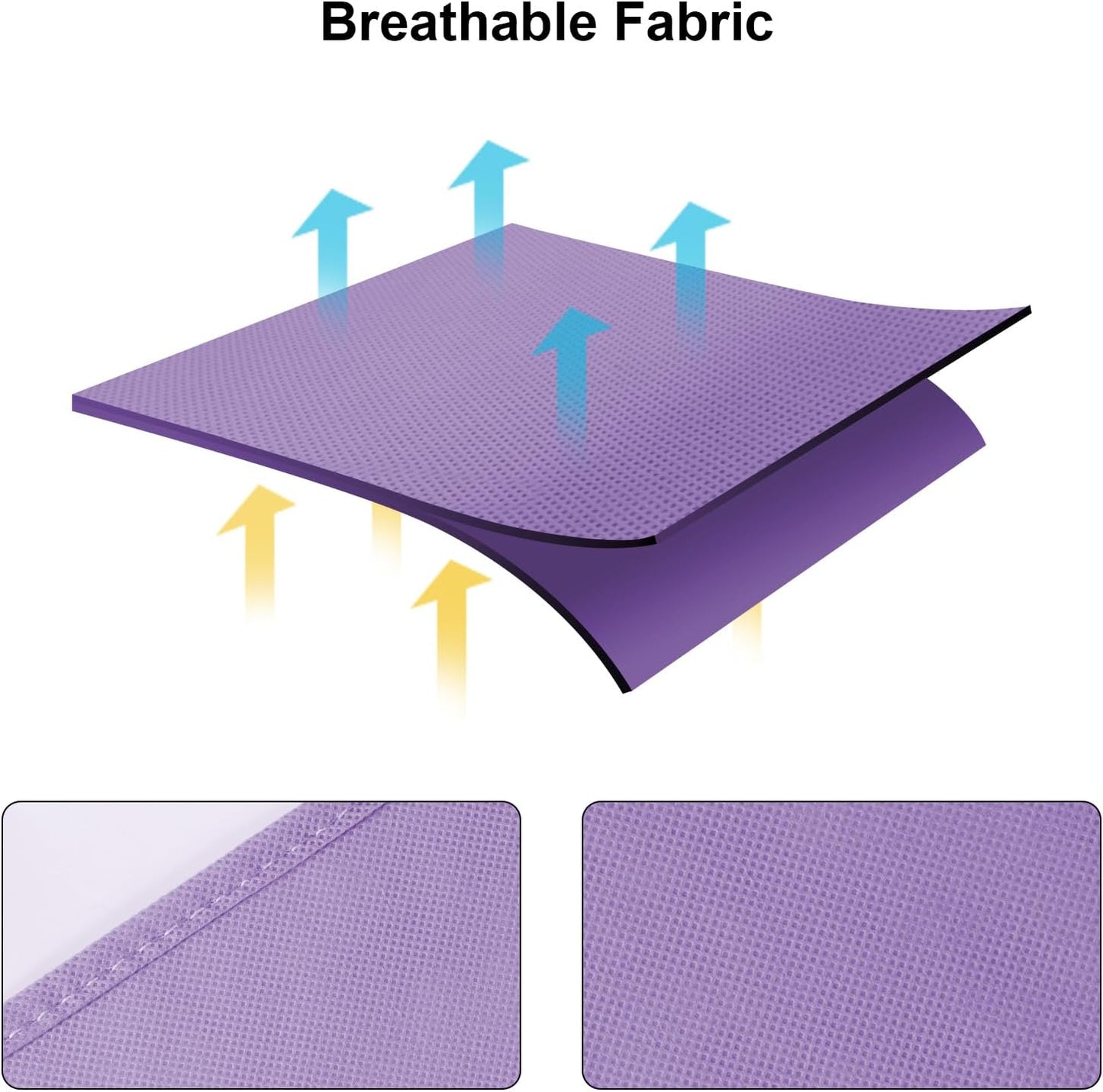 Syeeiex 60'' Garment Bags for Hanging Clothes, Set of 8 Dress Bags for Gowns, Garment Bags for Closet Storage for Gowns, Evening Dresses, Fur Coat, Long Dress(Purple)