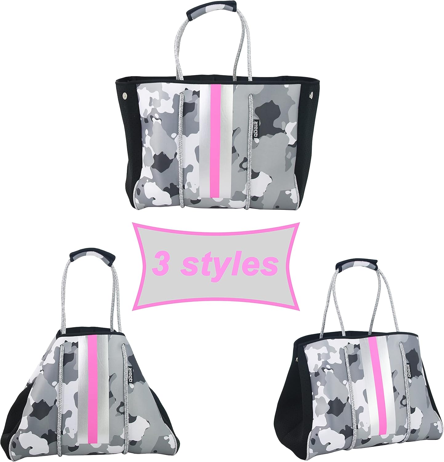 QOGiR Neoprene Multipurpose Beach Bag Tote with Inner Zipper Pocket … … … …