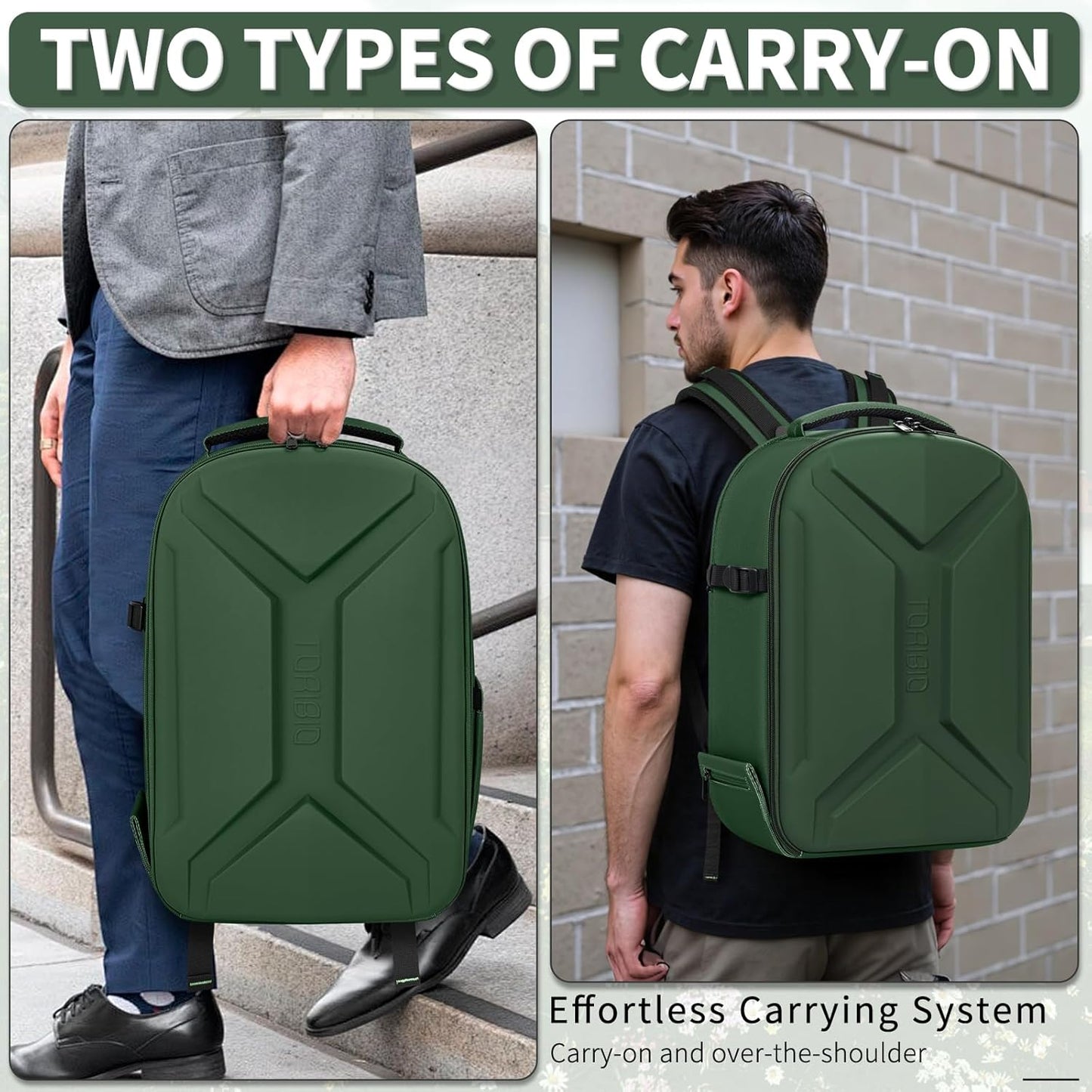 TORIBIO Camera Backpack, Hardshell DSLR Photography Camera Bag, Waterproof Hard Shell Camera Case with Tripod Holder & 15.6" Laptop Compartment Compatible with Canon/Nikon/Sony/DJI Mavic Drone