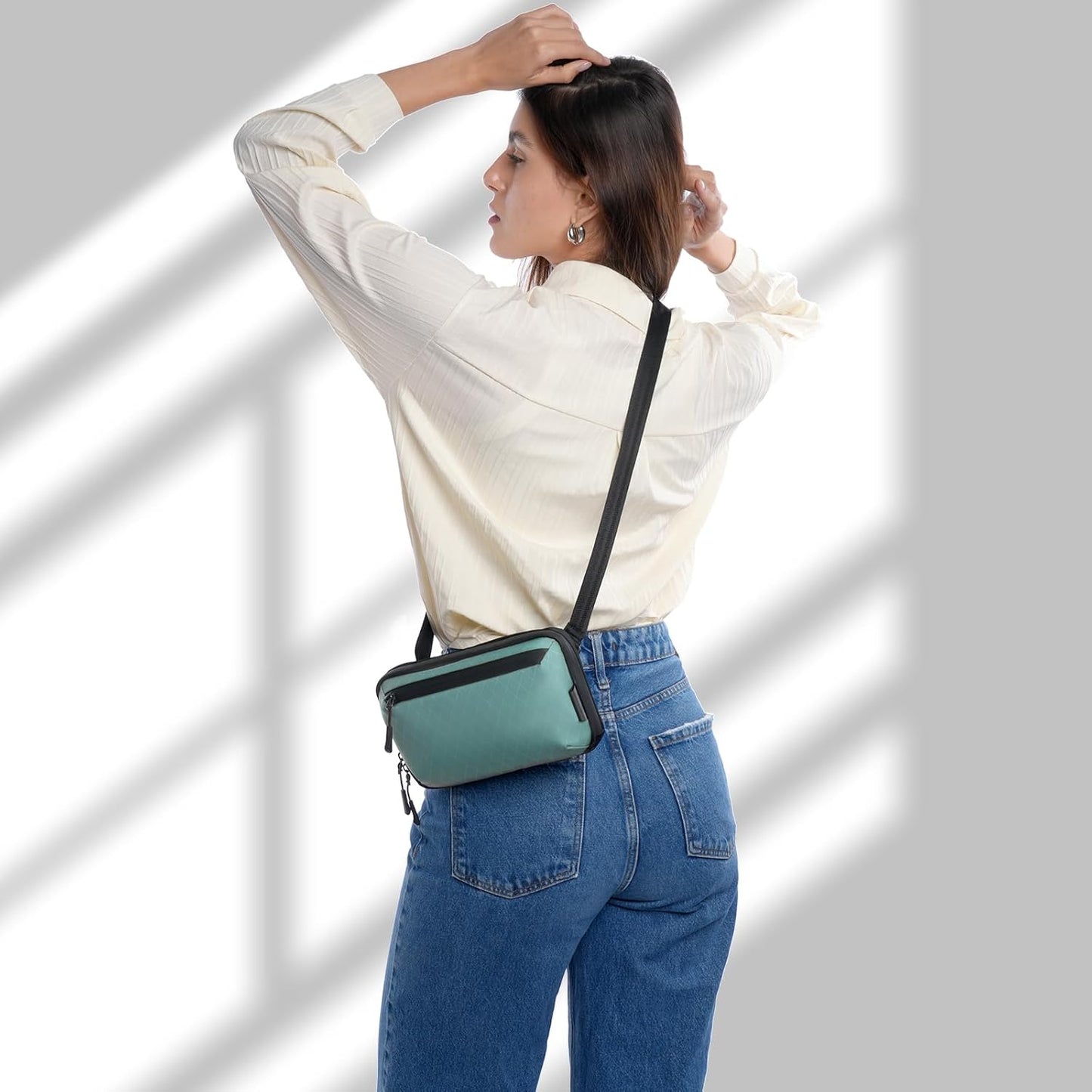 Electronics Organizer Tech Travel Pouch – Waterproof Nylon Diamond Quilted & 900D Travel Case Cable Bag for Cords Chargers