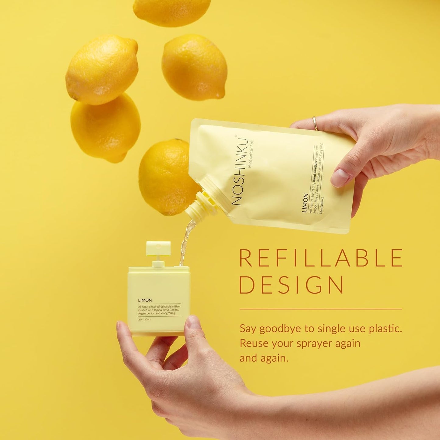 Noshinku Refillable Natural Hand Sanitizer Pocket Sprayer Discovery (6-Pack)