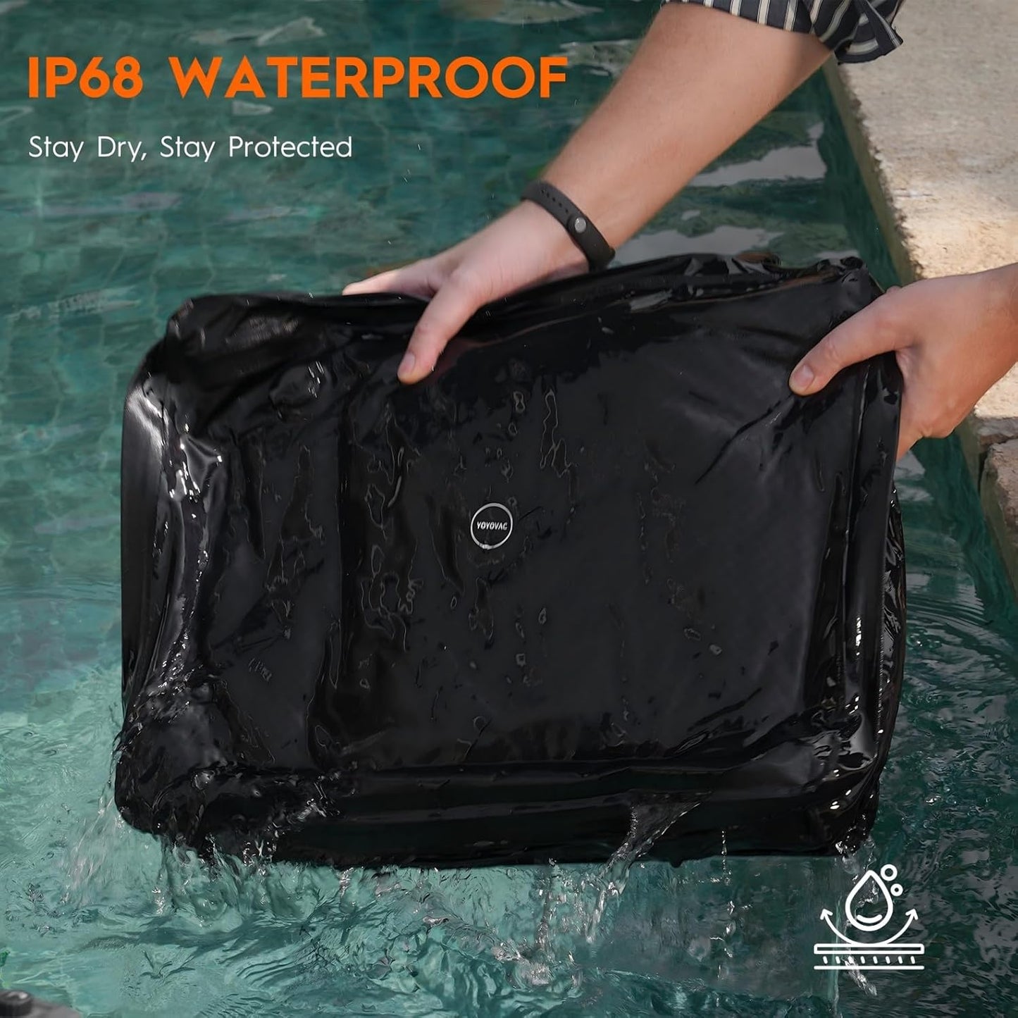 Vacuum Suitcases Compression Bags with Wireless Pump & iOS Tracker– Vacuum Bags for Travel Luggage, No Checked Baggage, Triple Your Luggage Space, IP68, Reusable, Fits 20/24/28 Inch Suitcase